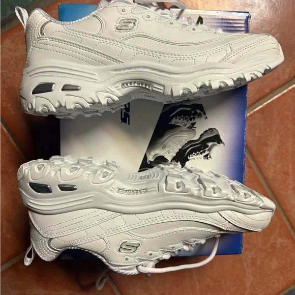 Skechers Women's All-White Sneakers - Picture 4 of 5